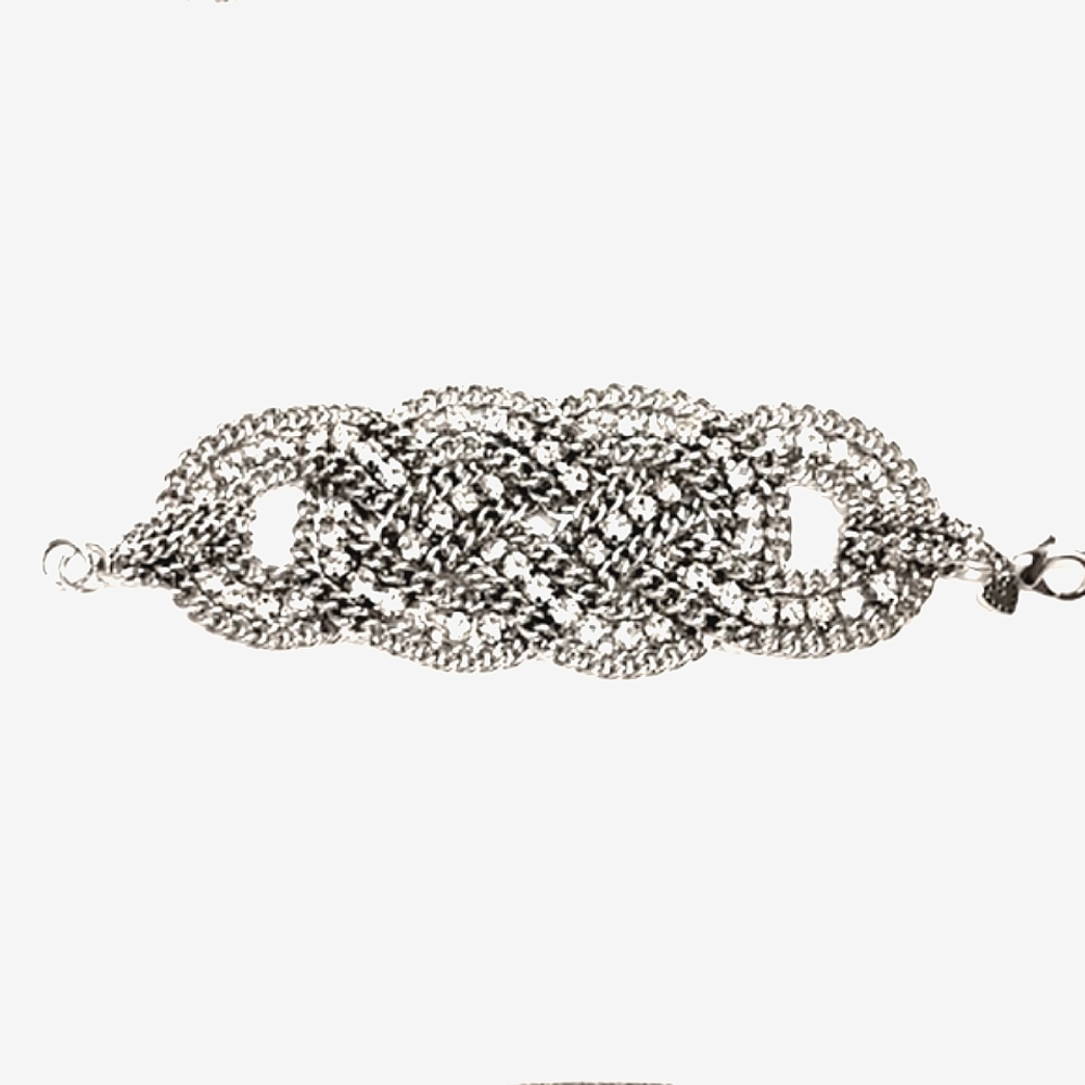 Silver & Crystal Stella & Dot Formal Bracelet
